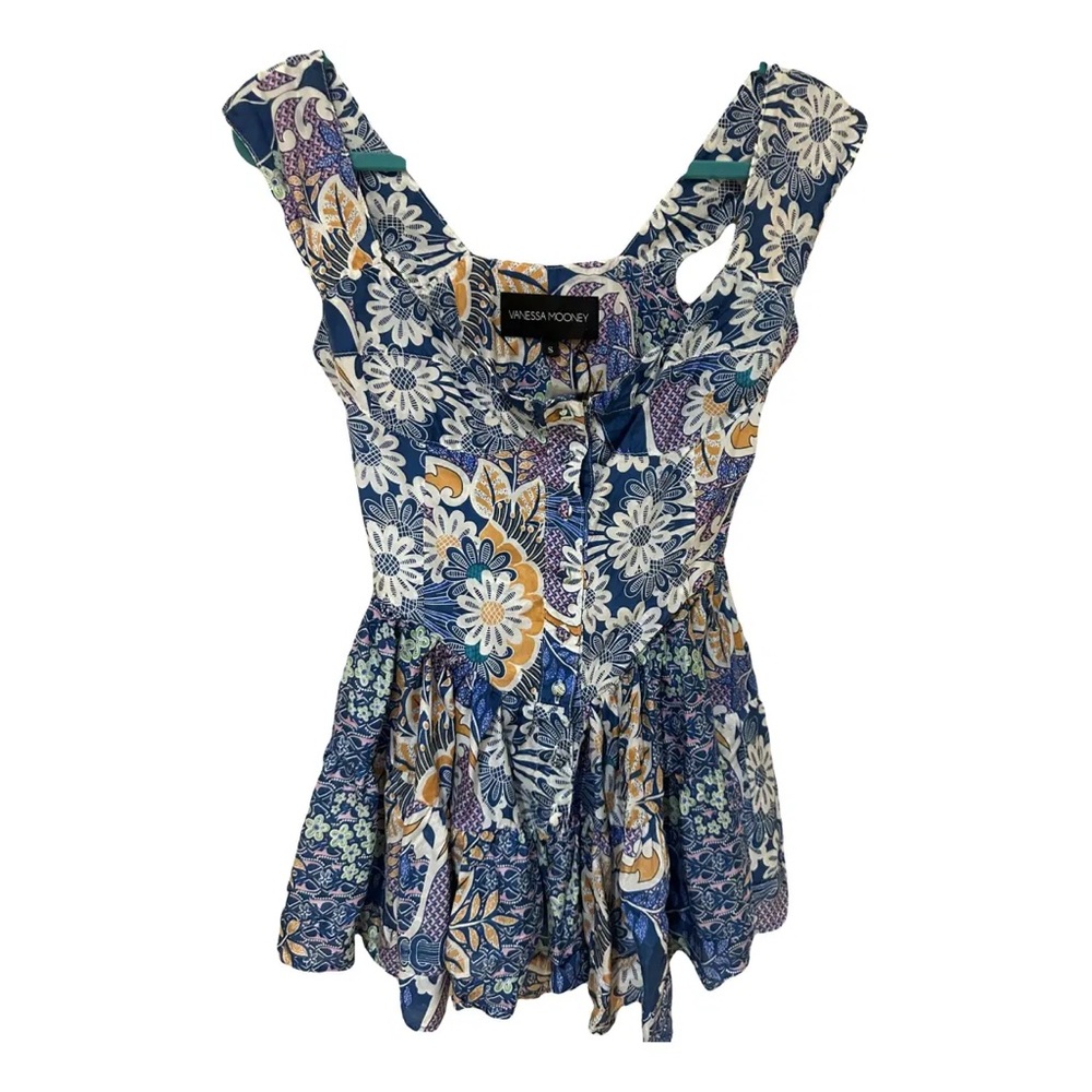Vanessa Mooney Blue Floral Women's Romper